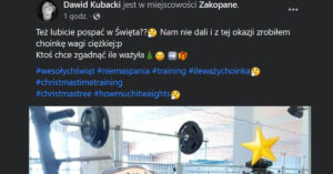 Choinka wagi ciężkiej Dawida Kubackiego